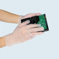 Gants d'examen en PVC transparents de grande taille bon marché en gros Gants en vinyle jetables non poudrés en latex clair noir bleu de qualité alimentaire