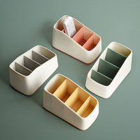Support de télécommande portable moderne et écologique en plastique à 4 emplacements, boîte de rangement pour salon, station d'organisation pour outils électriques et papeterie, organisateur domestique
