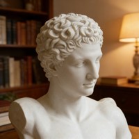 Statue de buste de femme en marbre sculpté à la main sur mesure, de haute qualité, avec correspondance des couleurs, pour villa