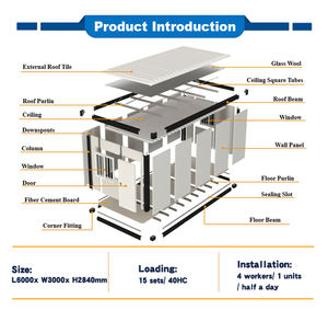 DreamMaker Factory Chine Maisons préfabriquées Maisons conteneurs modernes portables Maisons conteneurs détachables de 20 pieds - Product Image 4