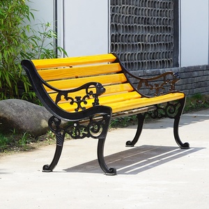 Banc <span class=keywords><strong>de</strong></span> parc public chaise assise en <span class=keywords><strong>aluminium</strong></span> en bois <span class=keywords><strong>jardin</strong></span> avec accoudoir bancs d'extérieur avec dossier - Product Image 4