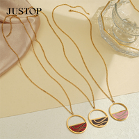 JUSTOP OEM/OEM Vente en gros sur mesure Collier pendentif chaîne à maillons en acier inoxydable étanche plaqué or et argent style Europe et Amérique