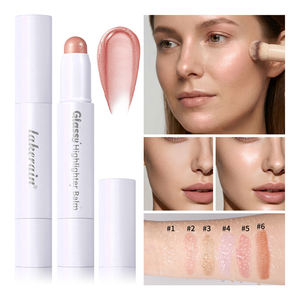 Baume illuminateur en stick, longue tenue, léger, imperméable, cosmétiques <span class=keywords><strong>champagne</strong></span>, éclaircissant, paillettes, contour naturel, maquillage - Product Image 2