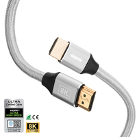 2025 Vente en gros Câble HDMI Version Ultra HD 2.1 Câble HDMI 8K de 1.5 mètres