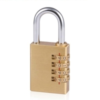 Cadenas à combinaison 4 chiffres 28 mm en laiton, étanche, antirouille, avec anse renforcée, pour salle de sport, bagages, casier de rangement - Vente en gros