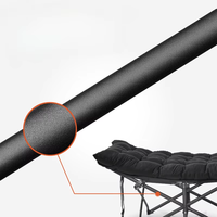 Lit de camping d'extérieur pliable pour une personne, design minimaliste, lit d'appoint, lit de repos pour le bureau, petit lit avec structure en métal et tissu Oxford