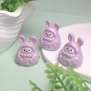 100 pezzi Mini conigli in resina fatata giardino miniature scrivania pasqua decorazione per la casa Kawaii <span class=keywords><strong>mobili</strong></span> per la casa delle bambole - Product Image 2