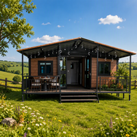 Maison conteneur extensible OEM anti-fuite de Chine, unités d'habitation modernes, maison mobile, pièce pliable à double aile avec salle de bain et cuisine