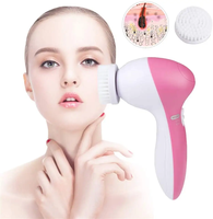 Tendance 2024 Brosse nettoyante pour le visage 5 en 1, exfoliante, soin de la peau, brosse manuelle électrique en silicone pour le nettoyage du visage