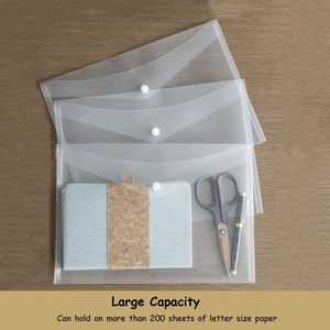 Tùy chỉnh A4 A5 rõ ràng mini nhựa thư mục tập tin phong bì tài liệu thư mục tập tin phong bì với Snap Nút - Product Image 2