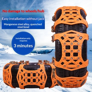 En stock – Chaînes antidérapantes en TPU pour berlines, SUV, véhicules tout-terrain, fourgonnettes – Type universel, installation facile, pneus de neige pour voitures - Product Image 1