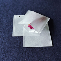 Sacs filtrants vides en fibre de maïs PLA pour le thé en vrac Logo imprimé personnalisé et étiquette en forme coupée thermoscellage