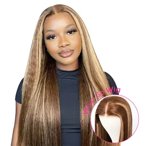 ISEE 4x6 HD Lace Closure Glueless Wig Wear Go Highlight Peruvian Hair Wig Ready To Wear Air Wig Human Hair For Women