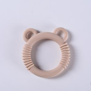 Suave Anti-succión bebé dedo oso círculo pulsera masticable mordedores calmante silicona palos de dentición forma redonda juguetes para bebés - Product Image 5