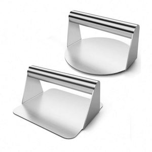 Prensa para Hamburguesas de Acero Inoxidable Premium para Cocinar en Plancha, Prensa para Hamburguesas de Metal para Parrilla - Product Image 1