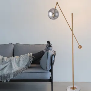 Nordic Modern Design Binnenhotel Thuis Verstelbare Hoek Goud Glas Vloerlampen Voor Woonkamer Inrichting