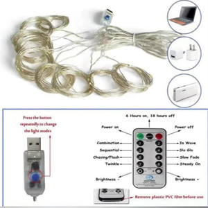 Nouvelles décorations de Noël et de mariage : rideaux lumineux en feuilles de saule et rotin, éclairages LED pour intérieur et extérieur, ensembles de bandes lumineuses pour décorations de fond. - Product Image 5