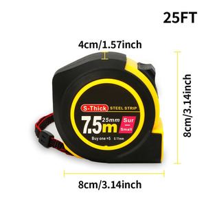 <b>Measuring</b> <b>Tools</b> 3m/10ft 5m/16ft 7.5m /25ft 10m /33ft Steel Tape Measure Accurate <b>Measuring</b> - Product Image 4