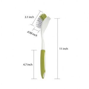 Brosse à pot en plastique à long manche, brosse de nettoyage multifonctionnelle pour la maison, pour les pots et la vaisselle, élimination des taches - Product Image 5
