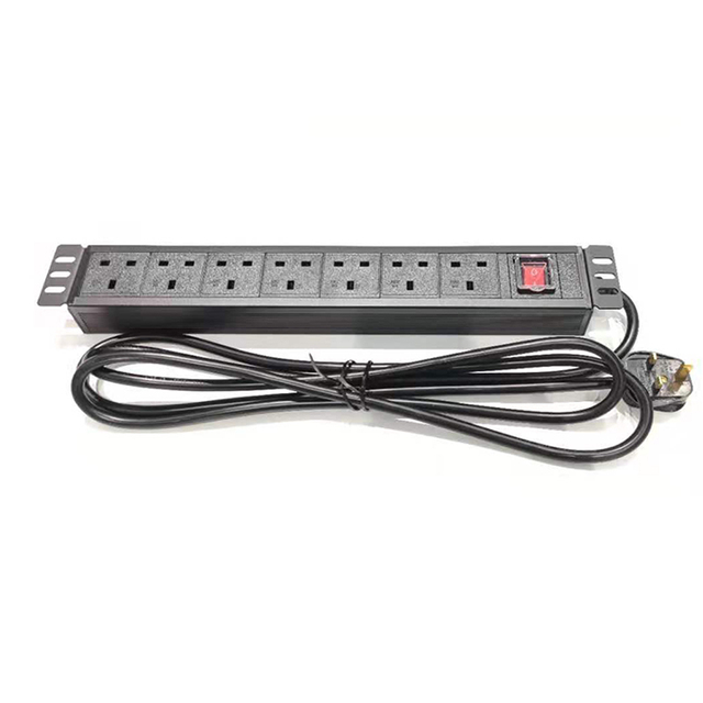 Customized 19 Inch Rack-Mounted Data Center Server Rack PDU 6 German Type Switch Ports PDU Socket 42U Capacity Powder Coated