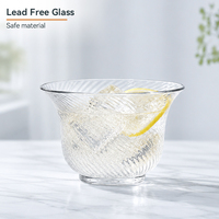 Verres à cocktail modernes sans plomb, motif tourbillon gaufré, 180 ml, lavables au lave-vaisselle, pour fêtes et boissons glacées