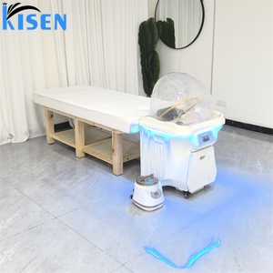 Lit de lavage portable Kisen amélioré avec anneau d'eau Zen Flow et deux réservoirs, pour salon de coiffure, design amovible et durable - Product Image 6