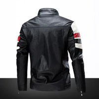 Veste en cuir pour homme, nouvelle veste en PU, vêtements de moto, veste d'hiver rembourrée pour homme