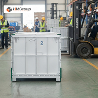 Caisses métalliques pliables galvanisées robustes pour le transport et le stockage logistique, pour la manutention des matériaux