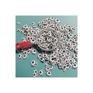 Mignon animal empreinte de patte ours chat <span class=keywords><strong>chien</strong></span> noir patte contour argile tranches thème animal polymère argile arrose bricolage Slime fournitures - Product Image 3