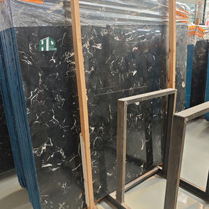 Hotel Poject Suelo <span class=keywords><strong>de</strong></span> pared Encimera <span class=keywords><strong>Escaleras</strong></span> Pavimentación Vena blanca natural Flor <span class=keywords><strong>de</strong></span> hielo negro Mármol Porcelana Azulejos <span class=keywords><strong>de</strong></span> baño - Product Image 1