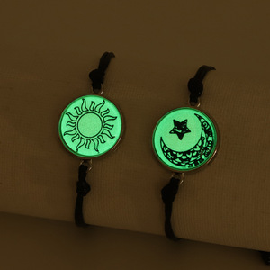 Fashion Retro Sun and Moon <strong>Bracelet</strong> Ins High-<strong>Aesthetic</strong> Couple Braided <strong>Bracelet</strong> - Product Image 3