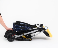 Poussette de bébé pliante légère poussette de voyage d'avion compacte avec siège inclinable à gravité pliable à une main auvent étanche UV