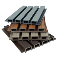 Paneles de Pared PE 219*26mm, Revestimiento de Cercas para Exteriores, Barandilla, Revestimiento de Paredes para Patio, Estilo Moderno con Acabado de Madera Antigua