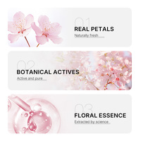 Gel douche personnalisé de luxe Gel douche parfumé hydratant blanchissant Gel douche nourrissant à la fleur de pétale naturelle