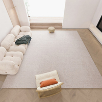 Tapis moderne en laine/soie capitonné pour salon, bureau, prière - Taille et couleur personnalisables, réversible, antidérapant