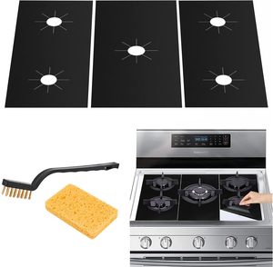 Protège-plaques de cuisson en PTFE pour cuisinière à gaz, revêtements réutilisables, tapis de protection pour brûleurs, couvre-cuisinière antiadhésifs, faciles à nettoyer - Product Image 1
