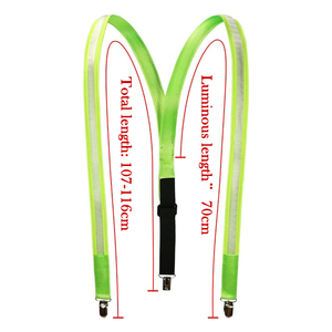 Aksesori pakaian baru lampu LED dewasa Clip-On suspender serat optik pesta kasual pakai dengan panjang panjang untuk festival - Product Image 5