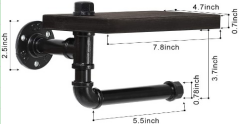 Raccords de tuyauterie en fer noir de meubles de bride de plancher pour l'original <span class=keywords><strong>3</strong></span>/4 "BSP fileté pour le support d'étagère - Product Image 3