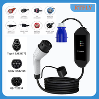 Chargeur de véhicule électrique 16A/32A 3,5/7KW TYPE 1 TYPE 2 GBT, station de charge rapide pour véhicule électrique, chargeur de véhicule électrique portable EVSE