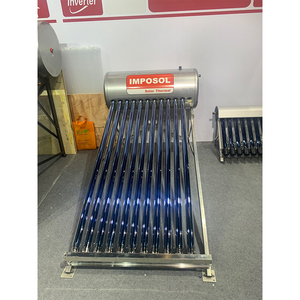 IMPOSOL 100L Sistema di Riscaldamento <span class=keywords><strong>Solare</strong></span> dell'<span class=keywords><strong>Acqua</strong></span> Non Pressurizzato Interamente in Acciaio Inox per Casa, Hotel o Uso Commerciale - Product Image 2