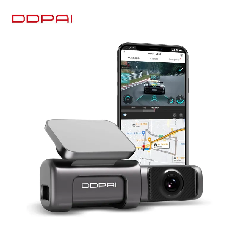 Véritable DDPAI Mini 5 4K Avant 3840x2160 64G Stockage Voiture Dash Caméra Sony IMX 415 STARVIS Capteur Vision Nocturne AR Technologie Dash Cam