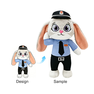 Jouets en peluche <span class=keywords><strong>lapin</strong></span> mignon, animaux en peluche doux, peluches mignonnes de style chinois pour cadeau - Product Image 1