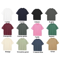 T-shirts en coton peigné premium pour hommes, coupe ample et épaisse, style streetwear, impression DTF personnalisée, vente en gros