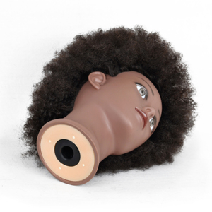 หัวตุ๊กตาหุ่นสำหรับฝึกทำผมคน100% ผมมนุษย์แบบแอฟริกันอเมริกัน - Product Image 6