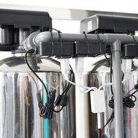 Station de remplissage d'eau commerciale tout-en-un avec système de filtration RO, pompe en acier inoxydable, 500 L/heure, 220 V, garantie 1 an