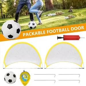 Grosir Pabrik Tujuan sepak bola dapat dilipat dapat disesuaikan Target tiang sepak bola Mini Pop-up portabel