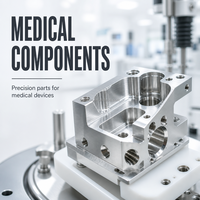 Pièces de dispositifs médicaux usinées par tournage CNC, acier inoxydable 316L, titane, fabricant certifié ISO 13485