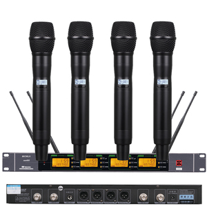 AD4Q-KSM9 cầm tay không dây <span class=keywords><strong>Microphone</strong></span> Hệ thống 4 cầm tay 4 tai nghe Lavalier mics Set ad4q Led Receiver - Product Image 2