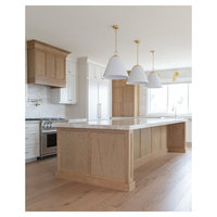 Armoires de cuisine modernes modulaires personnalisées CBMmart, design contemporain, placage bois