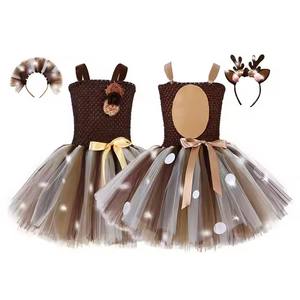 Nouvelles robes de princesse en tulle LED pour filles, costumes d'anime pour Noël - Product Image 1